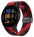 Wigento Samsung Galaxy Watch FE / 6 / 5 / 4 40mm: siliconen horlogeband met magnetische sluiting, vervanging, zwart / rood