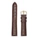 Hirsch Bracelet - Crocograin Brun Foncé - Cuir - 10 mm