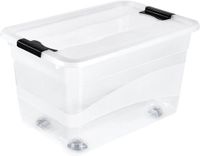 Keeeper Kristallbox 52l - 59x39x34 + Wielen Konrad Transparant
