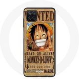 Maniacase Etui voor Samsung Galaxy A12 One Piece Manga Luffy wanted poster