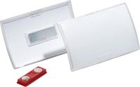 Durable Click Fold Polypropyleen (PP) Naambadge met Magneet, Transparant, 90 x 54 mm, 10 Stuks