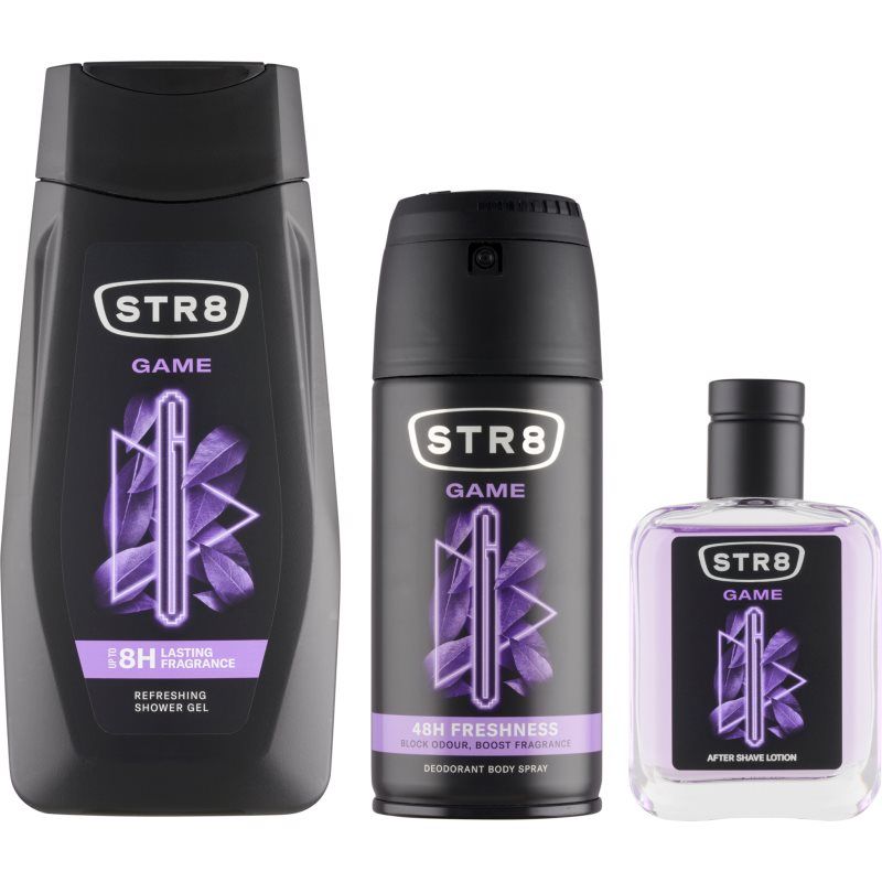 STR8 C-Thru Game Gift Set Voda Po Holení 50 Ml, Deospray 150 Ml + Shower Gel 250 Ml