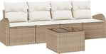 vidaXL Banc de jardin beige polyrattan