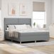 Maison Exclusive - Lit boxspring avec tête de lit, gris clair, 180 x 200 cm, rembourré