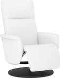 vidaXL Relaxfauteuil met voetsteun, wit, kunstleer
