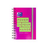 Oxford Schoolagenda 2020/2021 20-pack met 2 motieven, power in je hand, 2 pagina's = 1 week 12 x 18, met dubbele spiraal, 80 vellen