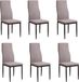 Somnia Descanso - Pack van 6 gestoffeerde stoelen voor woonkamer, eetkamer, marengo en zwarte poten, model Rachel, afmetingen: 40 cm (breedte) x 42 cm (diepte) x 96 cm (hoogte)