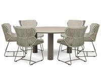 Santika Furniture Santika Samari/Trino 158 cm dining tuinset 7-delig