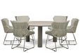 Santika Furniture Santika Samari/Trino 158 cm dining tuinset 7-delig