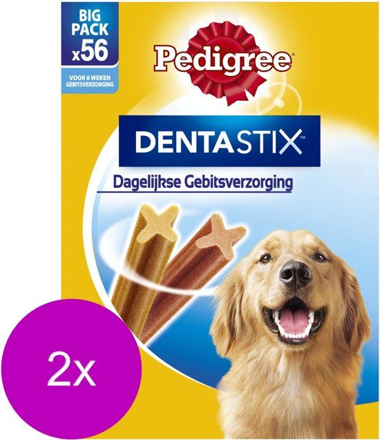 PEDIGREE Dentastix Multi-Pack - Hondensnacks - 2 x Dental 2160 g 56 stuks