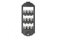 DIGITUS vloerdooshouder - voor 9 Keystone-modules - compatibel met OBO Bettermann, Ackermann - 45° uitgang - metaal - zwart