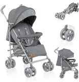 Lionelo Irma Buggy - Grijs/Donker Grijs - Lichtgewicht, Compact en Comfortabel
