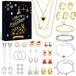 WEVOL Adventskalender 2024 voor meisjes en vrouwen, kerstkalender, sieraden, tieners, dames, kinderen, kerstcadeau, adventskalender, vulling 24 verrassingen, modieus, met halsketting, armbanden