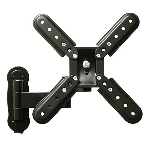 Amig - Wandhouder met dubbele arm voor televisie tot 94 cm (37 inch), maximaal gewicht 30 kg, van zwart staal, geschikt voor led-, lcd-, plasma-schermen