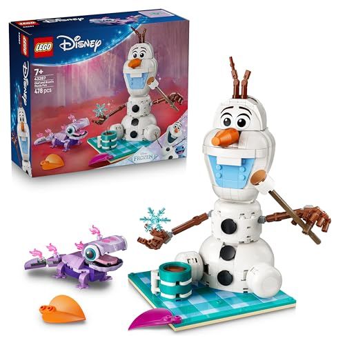 LEGO Disney Olaf en Bruni's Picknickplezier – Bouwpakket voor Kinderen met Sneeuwpop Figuur, Picknickkleed en Accessoires – Decoratie – Cadeau voor Meisjes vanaf 7 Jaar – 43287