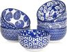 Allecto Premium Keramische Dipping Bowls Set - 6 stuks - Vintage Bleu