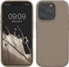 kwmobile hoesje geschikt voor Apple iPhone 16 Pro Max - Hoesje met siliconen coating - Smartphone case in taupe