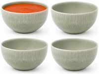 Secret de Gourmet Memphis soepkommen - 4x - D14 cm - 600 ml - vert - keramiek