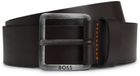 BOSS Leren Riem Jeeko W85 Donkerbruin
