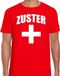 Bellatio Decorations Zuster met kruis verkleed t-shirt rood voor heren - Verpleegster carnaval / feest shirt kleding / kostuum XL