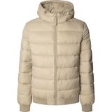Pepe Jeans Heren Puffer Hood Jacket Jas, Bruin (Stone Beige), XL
