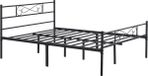 Happyment metalen bedframe – 140x200 cm – Inclusief lattenbodem – Tweepersoonsbed – Zwart