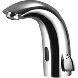 BES LED Wastafelkraan met Sensor - Versanix Sensin - Opbouw - Rond - Chroom