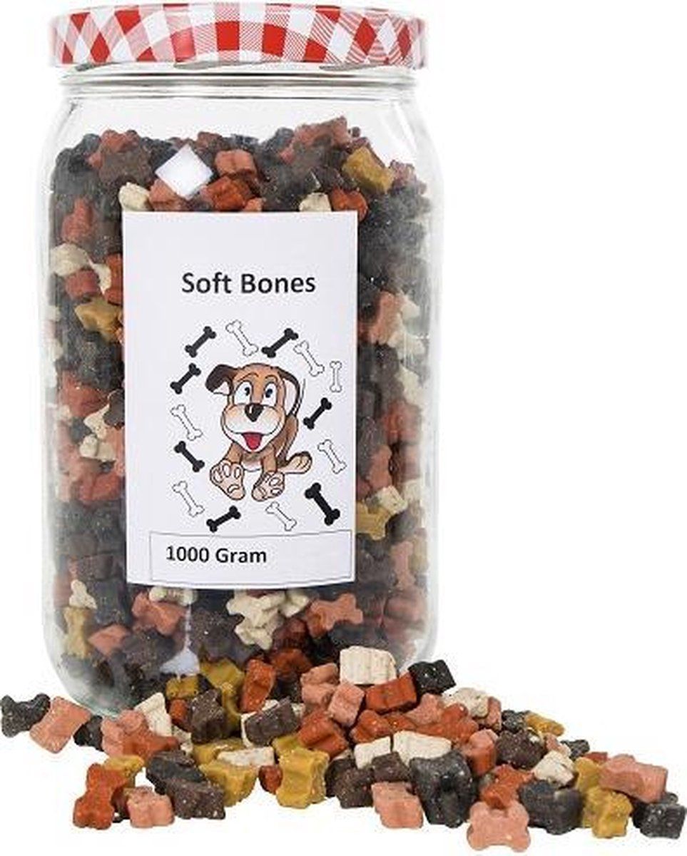 Animal King Soft bones in weckpot - 1 kilo - hondensnacks