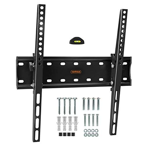 VonHaus 26-55 inch kantelbare tv-muurbeugel - kantelbeugel voor VESA-compatibele beeldschermen, 40 kg gewicht