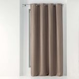 Wicotex Tramina Gordijn met ringen, geweven, hazelnoot, verduisterend, 135x240cm