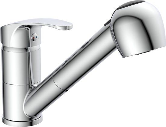 SCHÜTTE Diziani Keukenkraan - Mengkraan - Draaibare Uitloop - Uittrekbare Sproeier - 2 Standen - Chroom