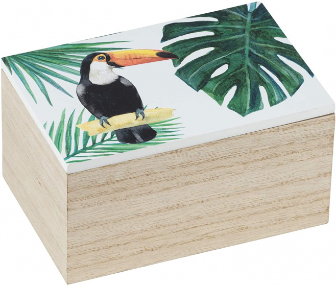 WENKO opslagdoos Tucan 10 x 8 cm hout groen