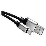 EMOS USB-C snellaadkabel naar USB 2.0, Quick-Charge 2.4A oplaadkabel type C voor snel opladen en gegevensoverdracht 480 Mbit/s, 1 m, zwart