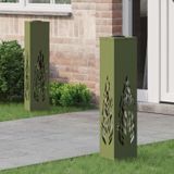 VidaXL Solar led pad licht 2 st warmwit 18 x 18 x 80 cm