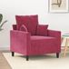 Maison Exclusive - Fauteuil, vin rouge, 60 cm, velours
