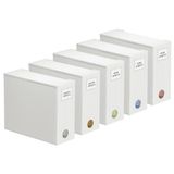 SpaceAid 5-pack lakens organizers en opslag, opvouwbare laken organizer voor linnen kast, lakenset, mappenhouder met raam, XL (Queen & King Size) Organiserende beddengoed container, wit