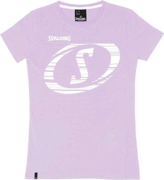 Spalding Basketbal Fast Tee - PURPLE ROSE/WHITE - Maat XXXL - Unisex