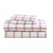 Eddie Bauer Full Sheet Set, Katoen Flanel Beddengoed Set, Geborsteld voor Extra Zachtheid, Gezellige Woondecoratie (Westridge Plaid Oranje, Volledig)