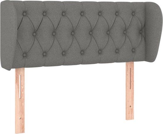 vidaXL Hoofdbord - Stof - Donkergrijs - 93x23x78/88 cm