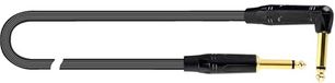 QUIK LOK JUST/JR-9 instrumentenkabel mono jack 6,3 mm hoek 90° / jack mono 6,3 mm, lengte 9 m, kleur zwart