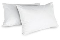 Zer0bed, Paar kussenslopen van katoen, 52 x 80 cm, wit, set van 2, effen, 100% katoen, dekbedovertrek, hotelsluiting
