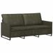 vidaXL canapé 3 places vert militaire 190 x 81 x 82 cm suédine artificielle