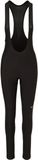 AGU Essential - Bibtight - Fietsbroek met bretels - Dames - Zwart - XL - Core Blue zeem - Reflecterend - Siliconen gripper