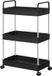 Shenzhen Haorui Industrial Technology Co., Ltd. Chariot de cuisine 3 niveaux poignées sur roulettes 42 x 225 x 68 cm noir KSC019B01