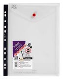 Snopake A4 Polyfile Ringband Popper Portemonnee met hoge capaciteit, Portret - Helder [Pack van 5]