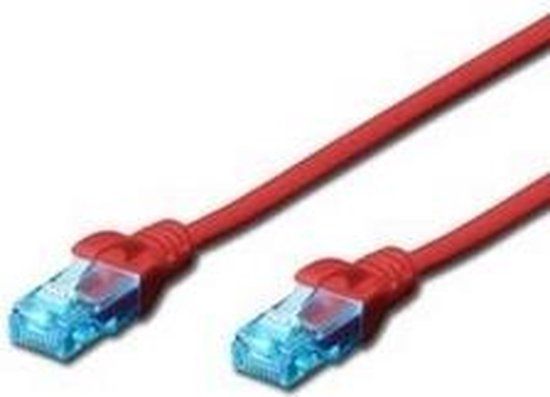 Digitus DK-1512-050/R Netwerkkabel Rood 5 m Cat5e U/UTP