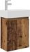 vidaXL Badkamermeubel met kraan Oud hout 45,5 x 25,5 x 84 cm