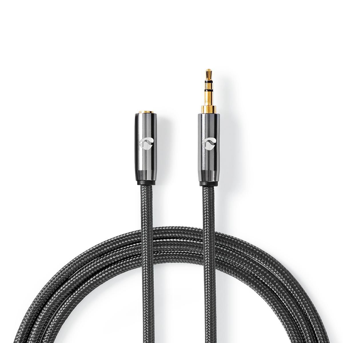 Nedis Audio Kabel 3.5mm Male/Female 5m - Grijs