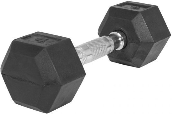 Gorilla Sports Dumbbell 4 kg - 1 x 4 kg - Hexagon - Rubber