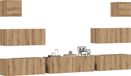 Maison Exclusive - Ensemble meuble TV 7 pièces fixation murale Chêne Artisan